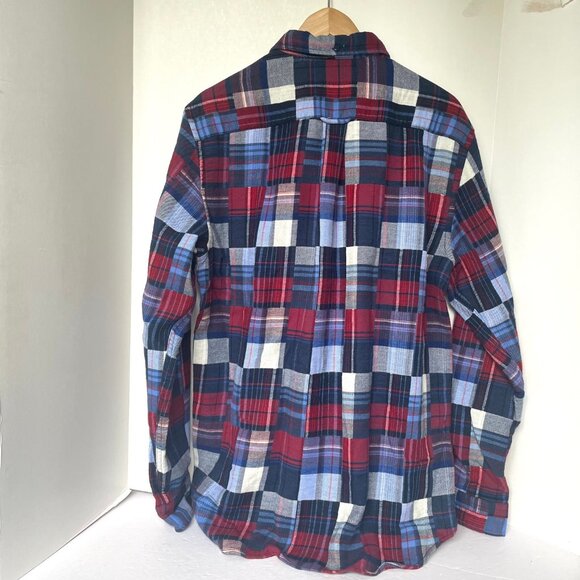 Scotch & Soda Blue Plaid Flannel Shirt XL - Picture 3 of 8